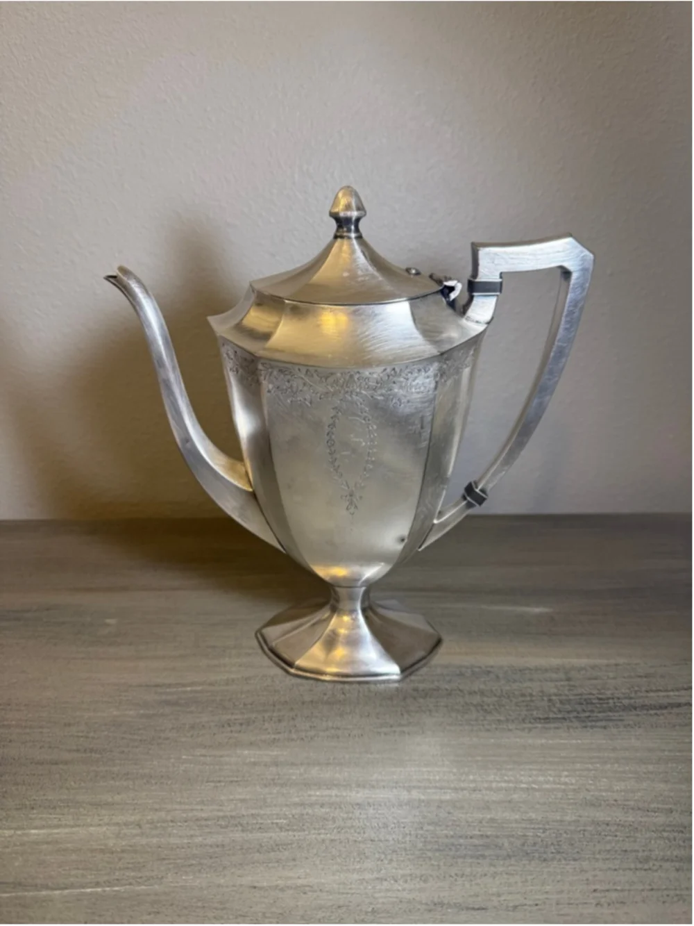 Vintage International Silver Co Silverplate Coffee Pot Urn Style Mid Century USA